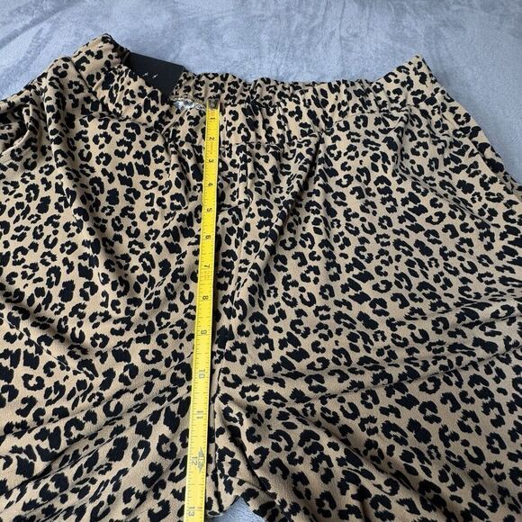 Banana Republic Sz M Women’s Pants Leopard Animal Print Wide Leg Cropped Pockets - Picture 13 of 13